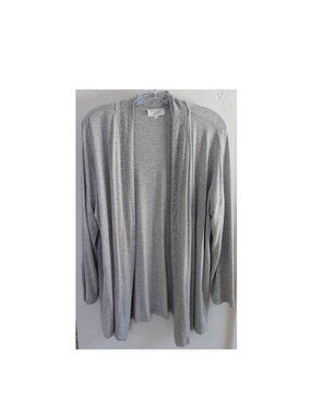 Chico's Soma Wknd Long Soft Open Gray Cardigan Large